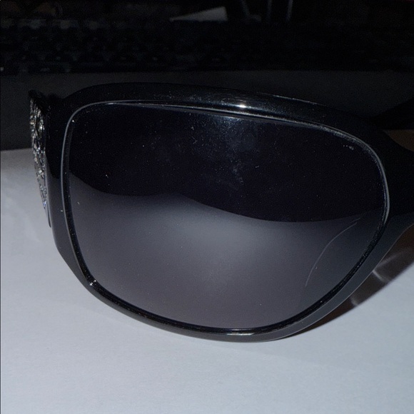 Versace Black Sunglasses with Silver Crystal Accent main image 9